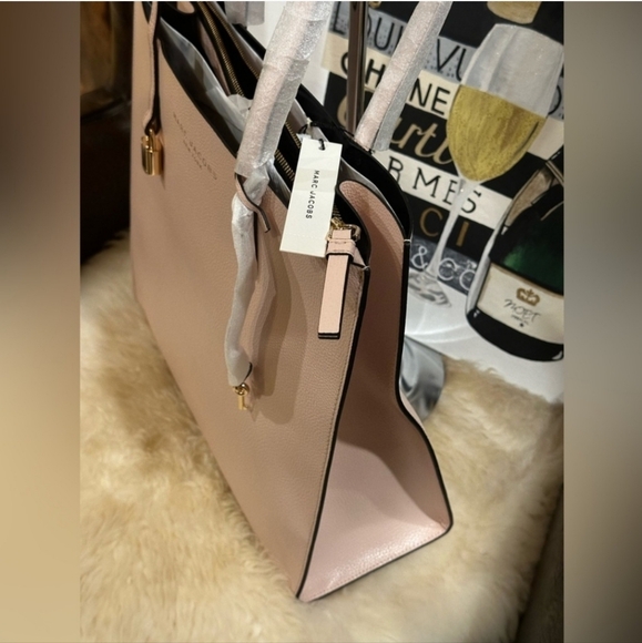 Marc Jacobs The Grind Tote Large Size "Peach Whip" PINK NWT - Picture 4 of 8